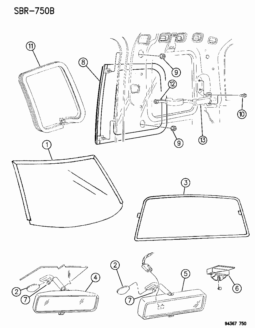 Mopar 55135278 Backlite, Tinted