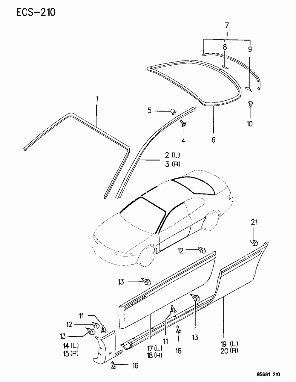 Mopar MR186586 Body Side Molding, Front