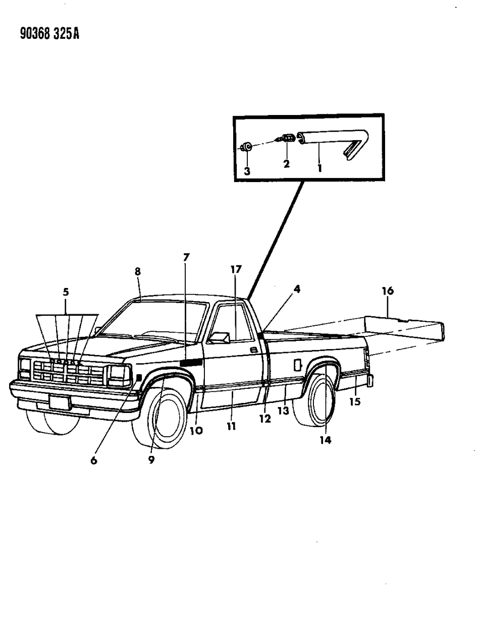 Mopar 55034060 Nameplate, Front