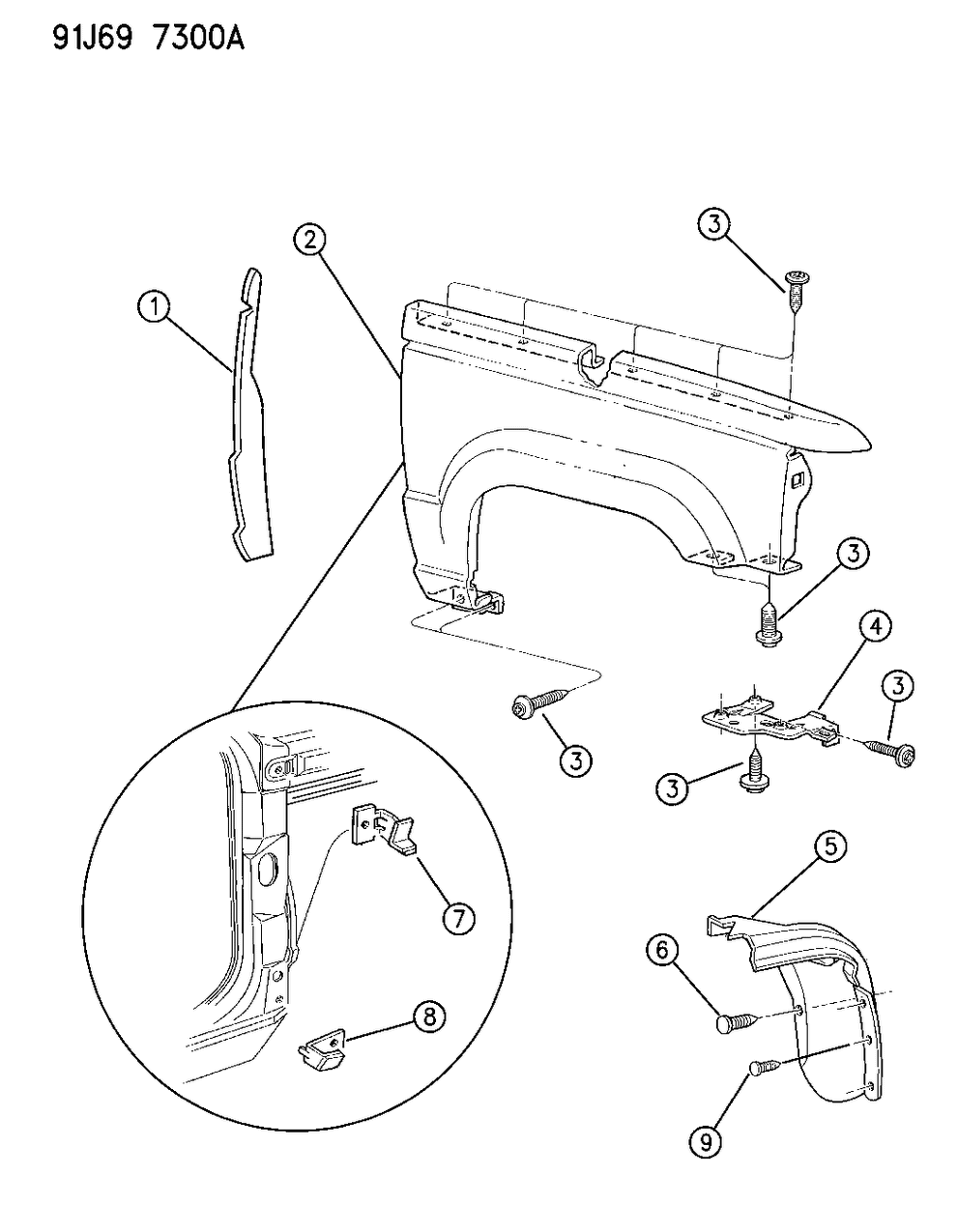 Mopar 55254800 Reinforcement, Upper Rear, Passenger Side