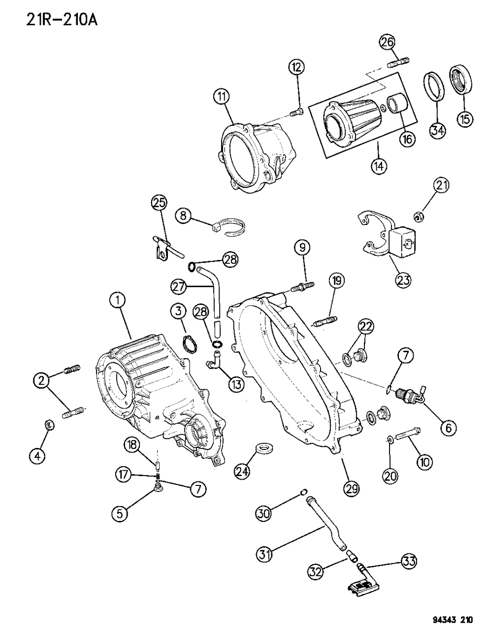 Mopar 4713204 Oil Seal, Inner, Rear Extension