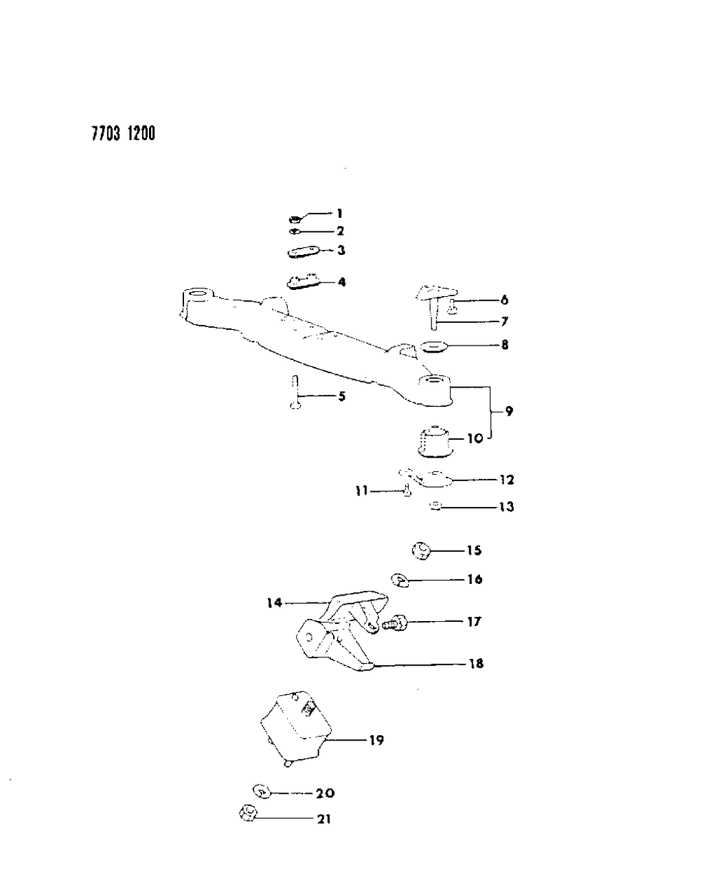 Mopar MU101011 Bolt (12X25 ) (1987), Rear