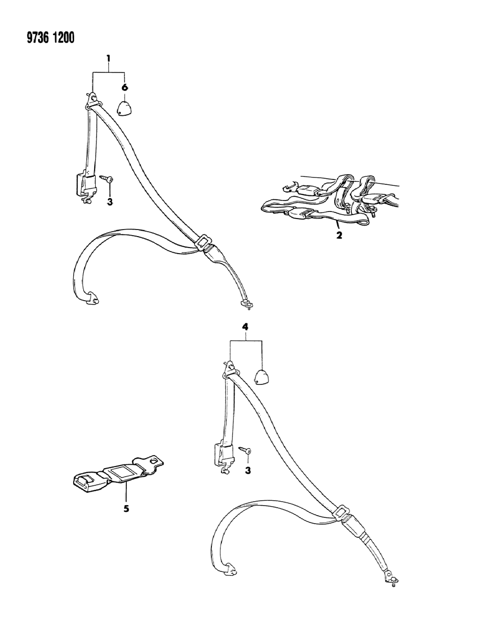 Mopar MB712113 Belt, Center