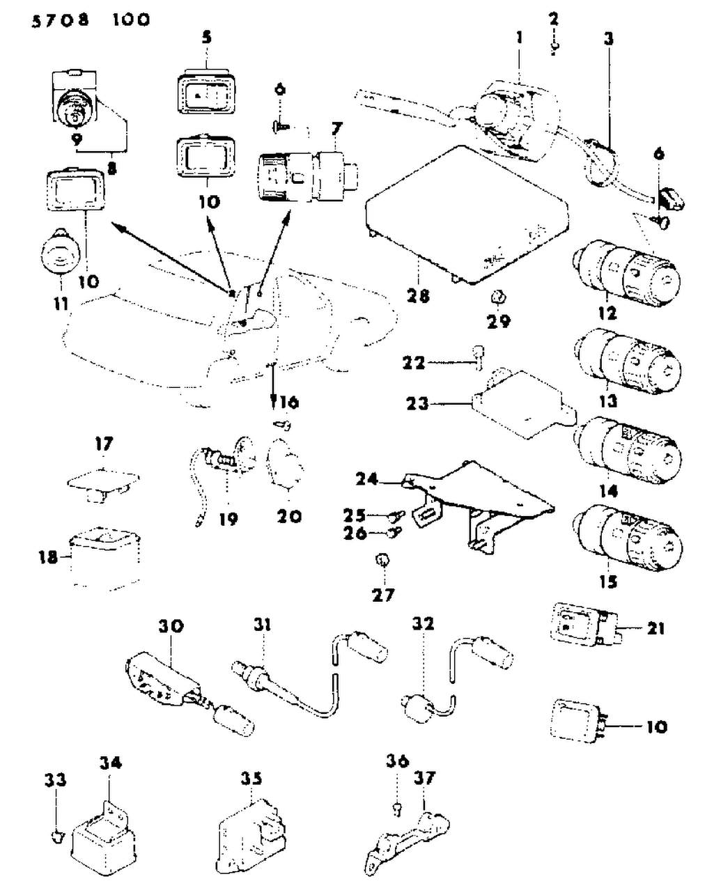 Mopar MB357876 Switch, Lighting 1987