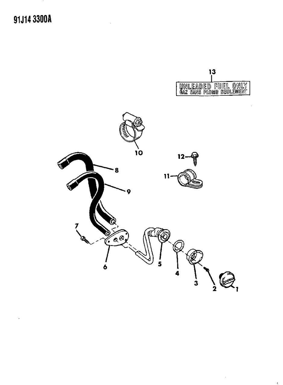 Mopar J0936433 Gasket, Filler Neck To Bezel