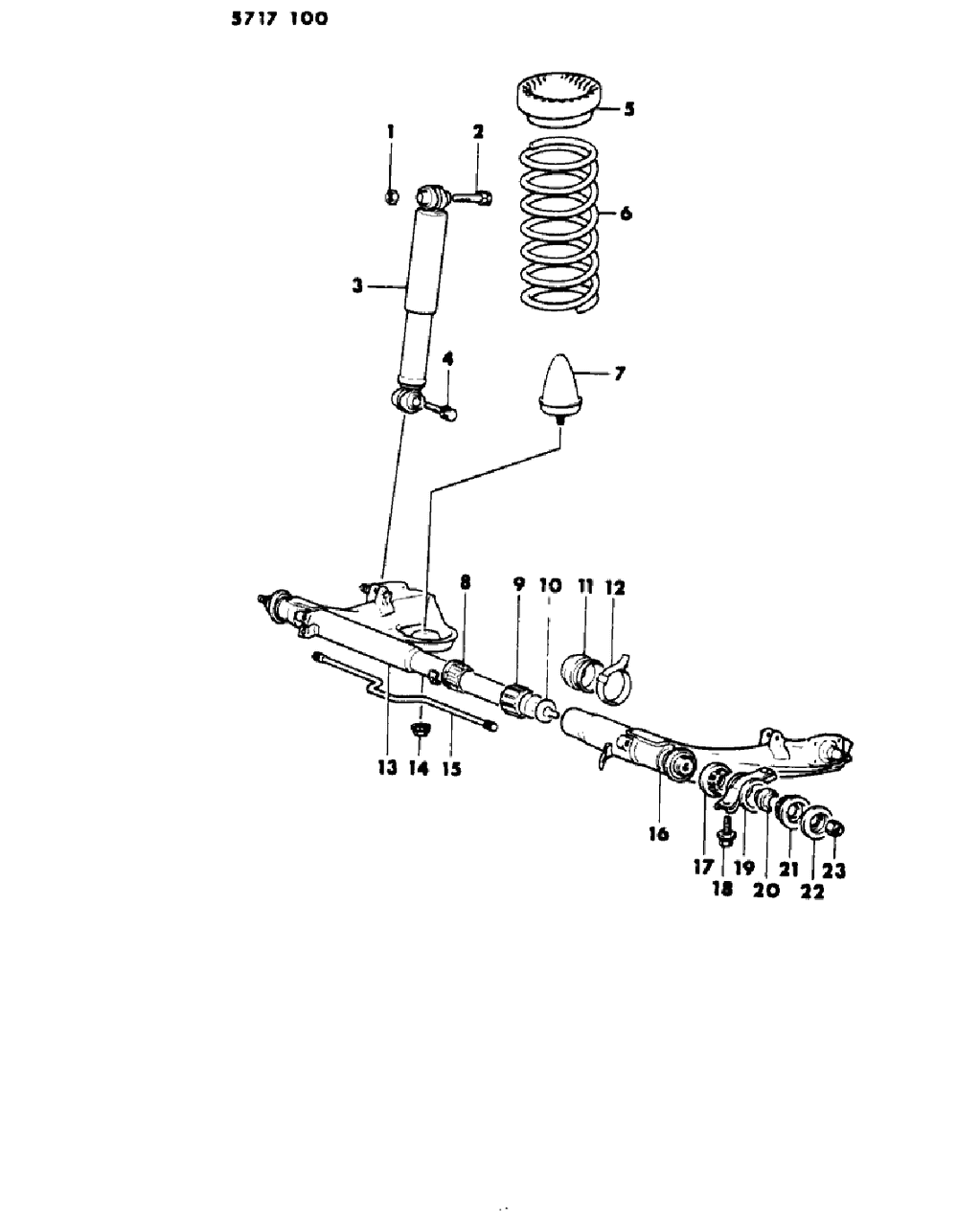 Mopar MB515097 Shock Absorber, Rear