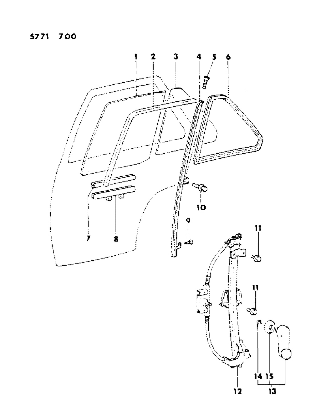 Mopar MB258760 Window Regulator, Rear
