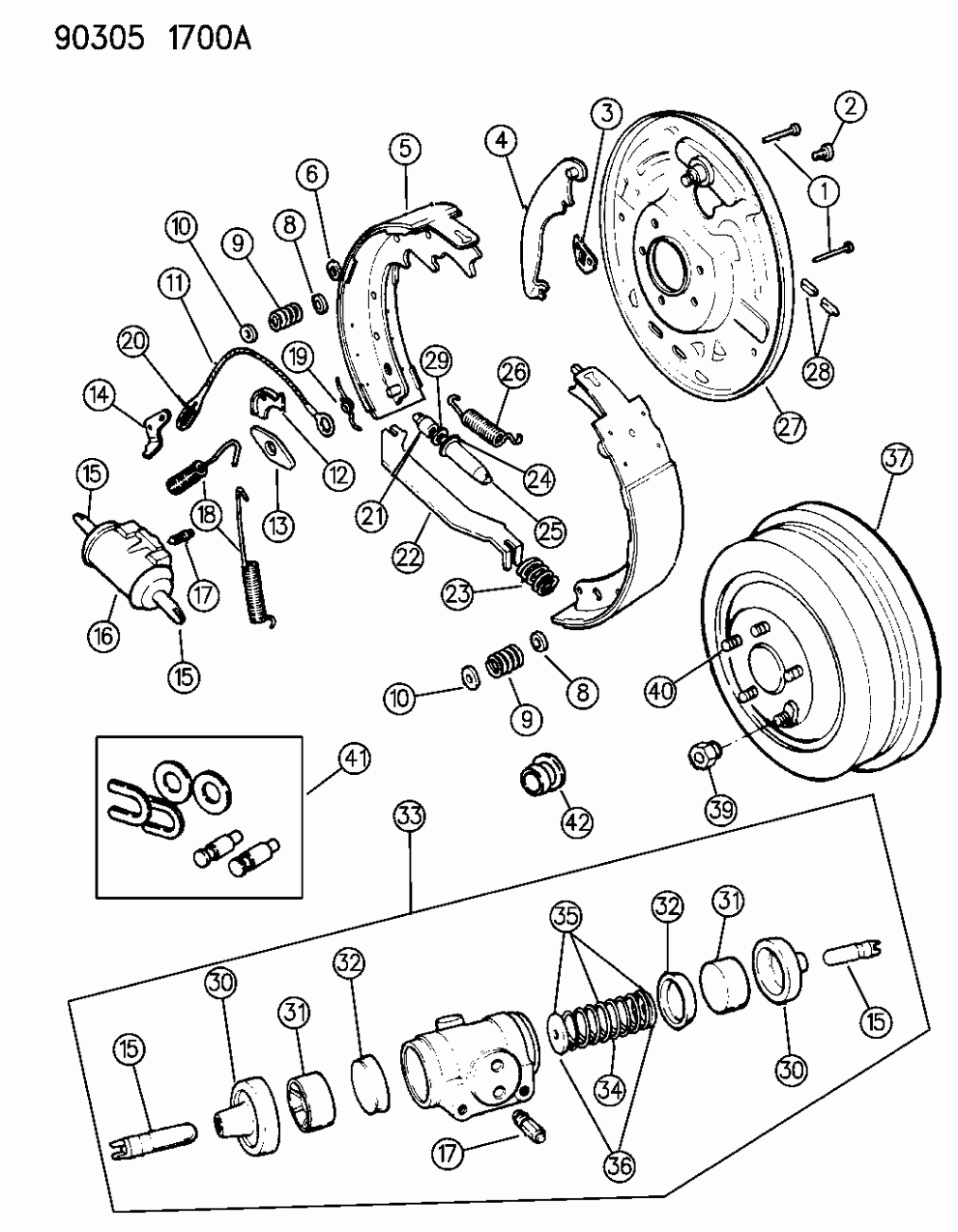Mopar 2260789 Spring, Brake Shoe Return, W/10" Brakes