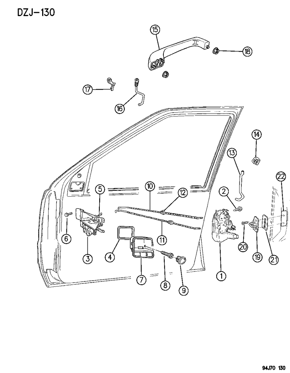 Mopar 4773636 Lock, Front Passenger Side