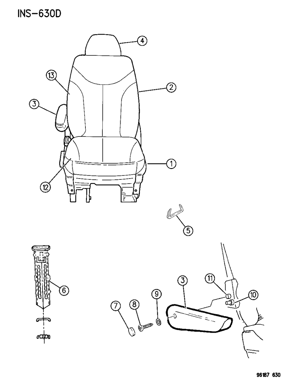 Mopar QD71SC3 Armrest And Cover
