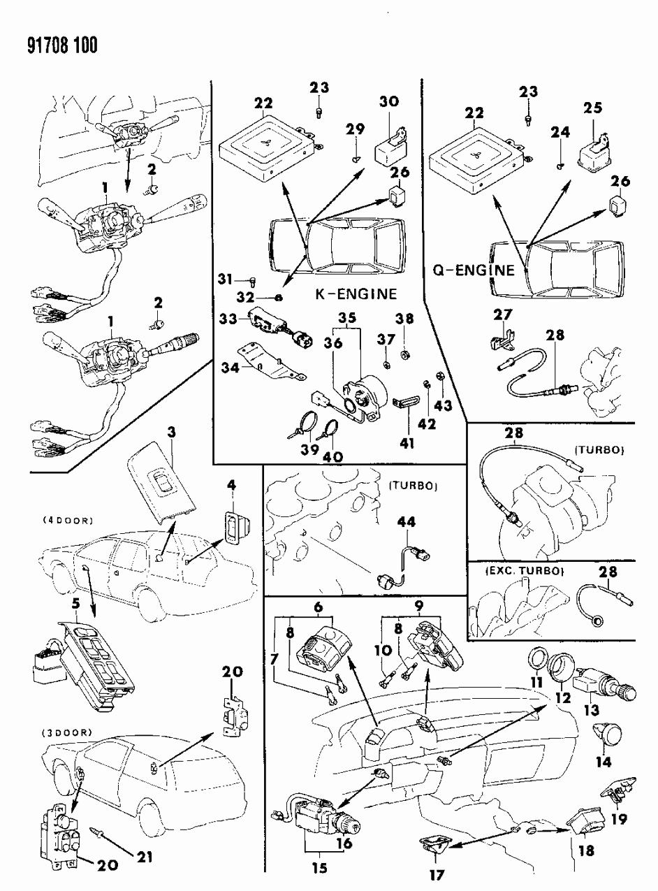 Mopar MD148738 Sensor, Engine 0/2 Oxygen, Q Engine (Stamp #65500-1912)