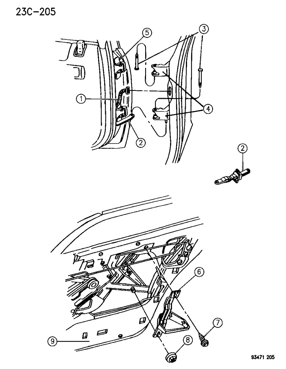 Mopar 4696743 Strap, Door Check, Rear