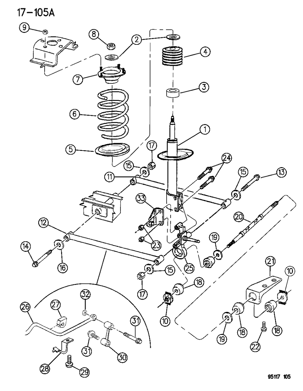 Mopar 4626765 Stabilizer Link Bracket