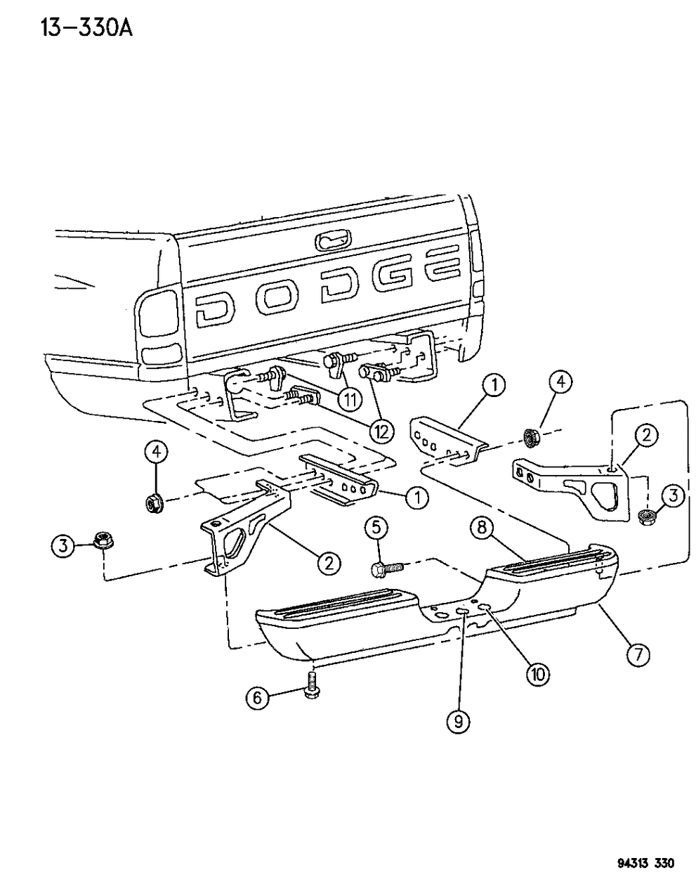 Mopar 55076634AC Bumper, Step