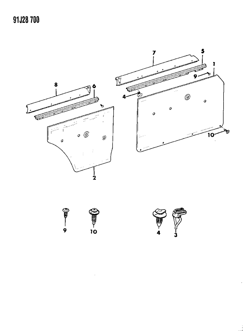 Mopar 5AA08JH9 Retainer, Trim Panel, Front
