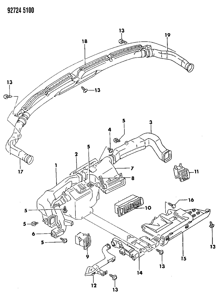Mopar MB609600 Nozzle, Defroster