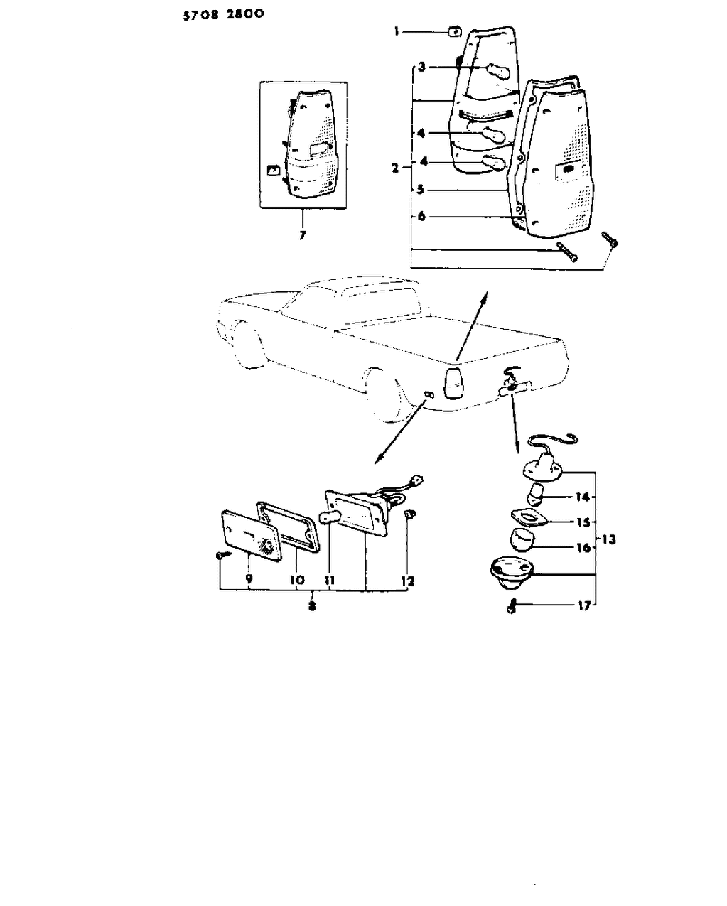 Mopar MB140570 Lens, Rear