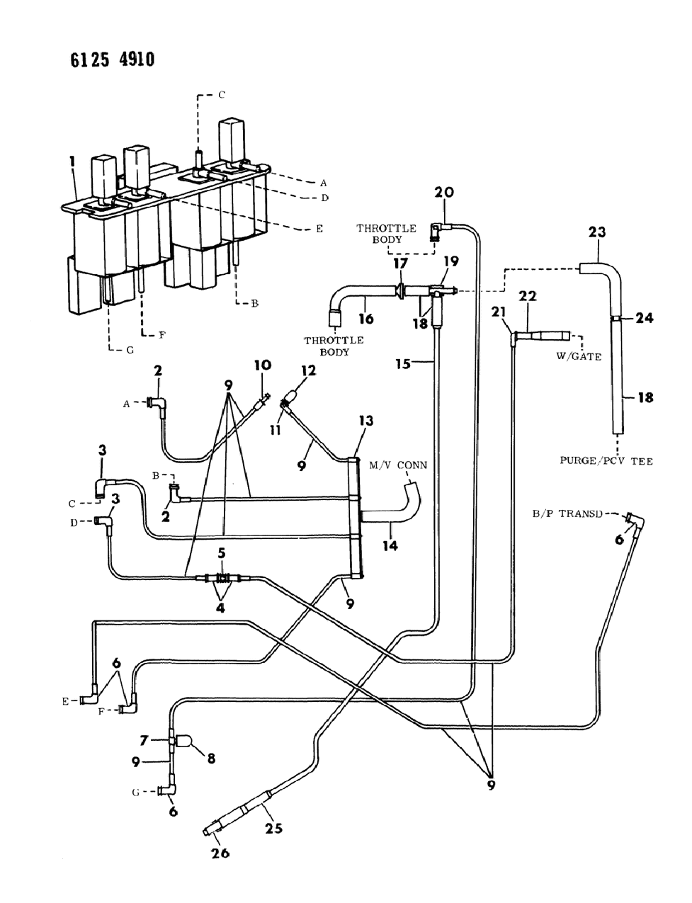 Mopar 4201264 Tube, Reservoir To Servo