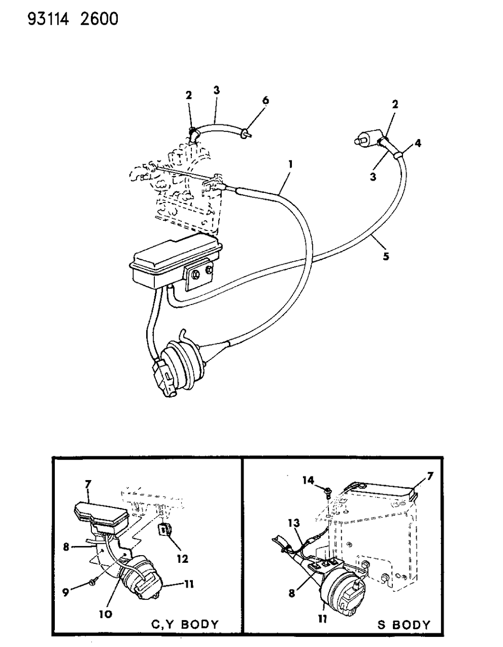 Mopar 4459070 Control Cable