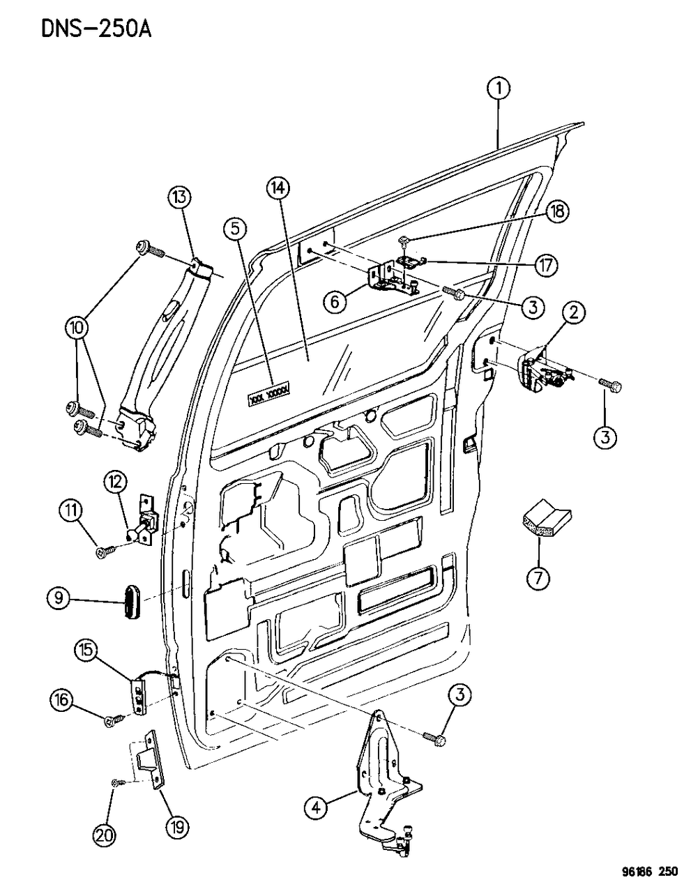 Mopar 4675745 Glass, Sliding Door Side