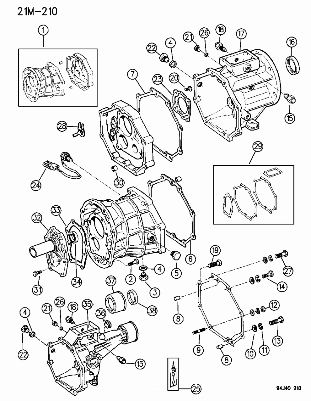 Mopar 4897133AA Adapter, Transmission 4WD