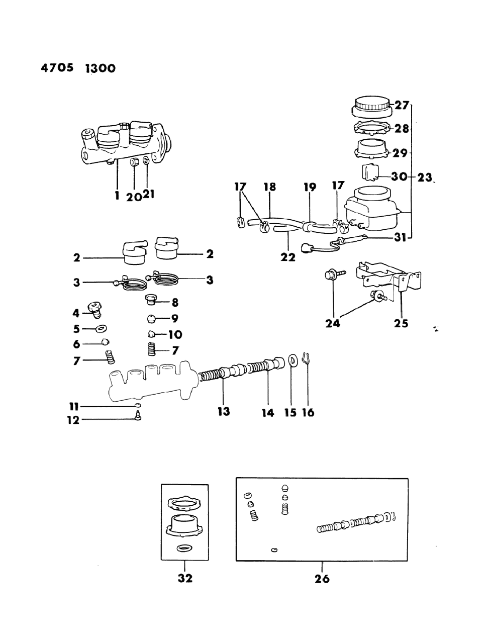 Mopar MB134773 Pad, Brake Oil Reservoir Hose, Use Up To Sept. 1988