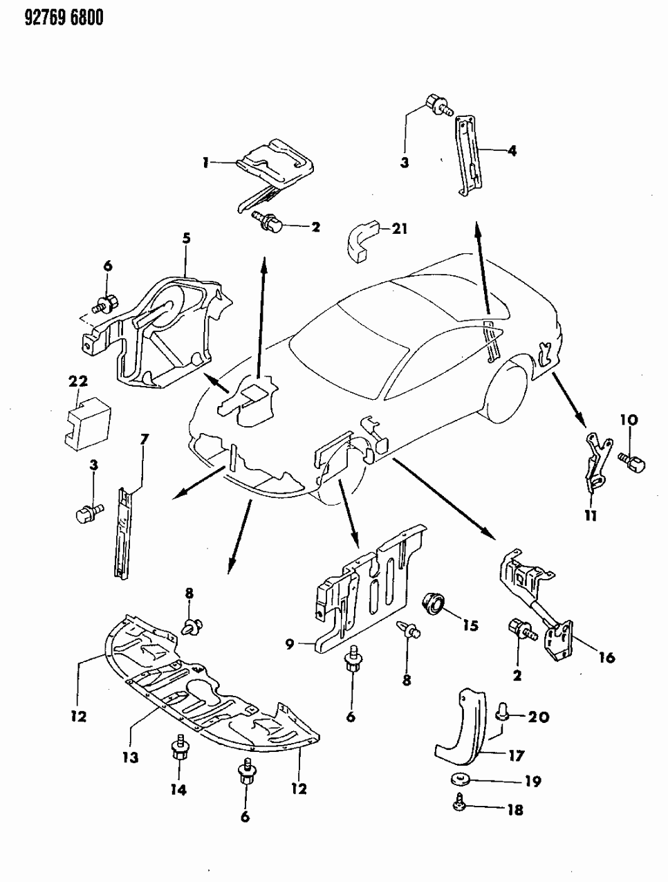 Mopar MB640920 Support, Hood Latch