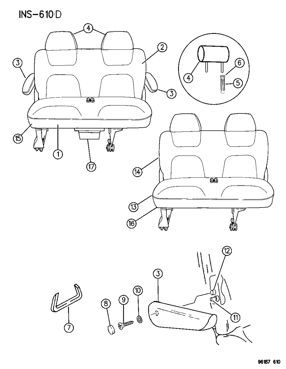 Mopar QD71SC3 Armrest And Cover