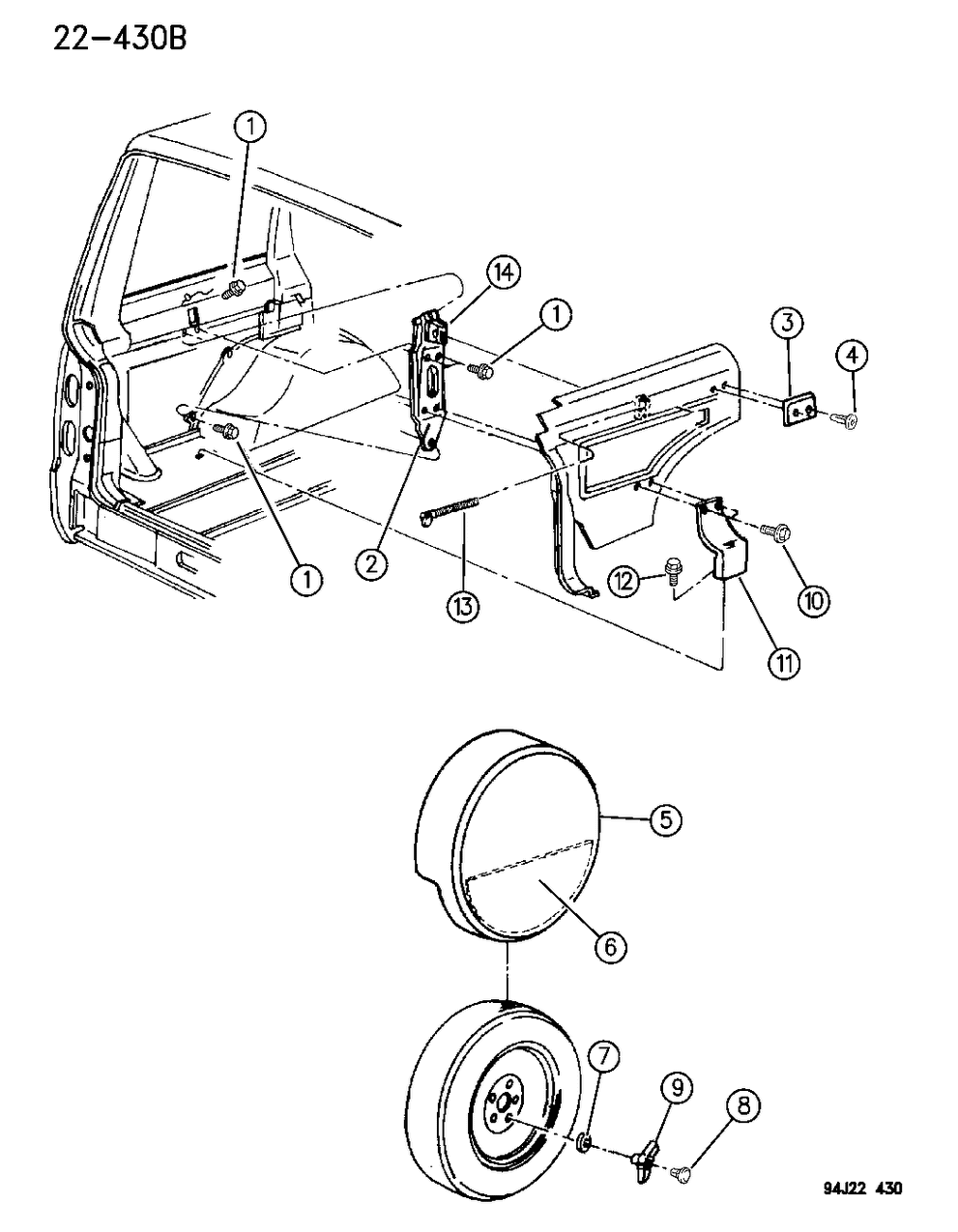 Mopar 5FM74SA8 Cover, Spare Tire, Inside Vinyl
