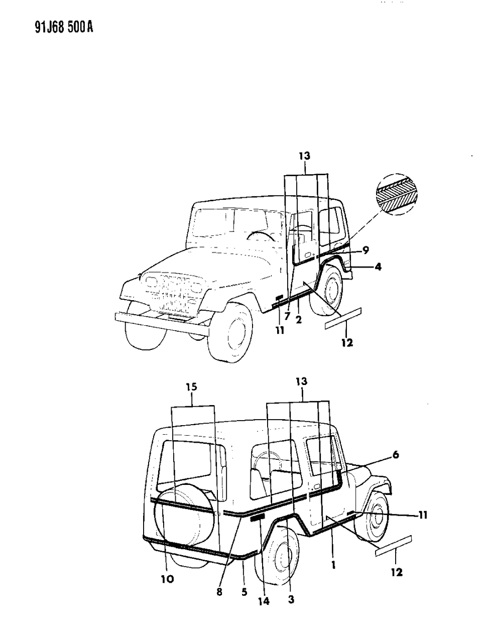 Mopar 5AS15KA9 Decal, Cowl, "Jeep", Lower