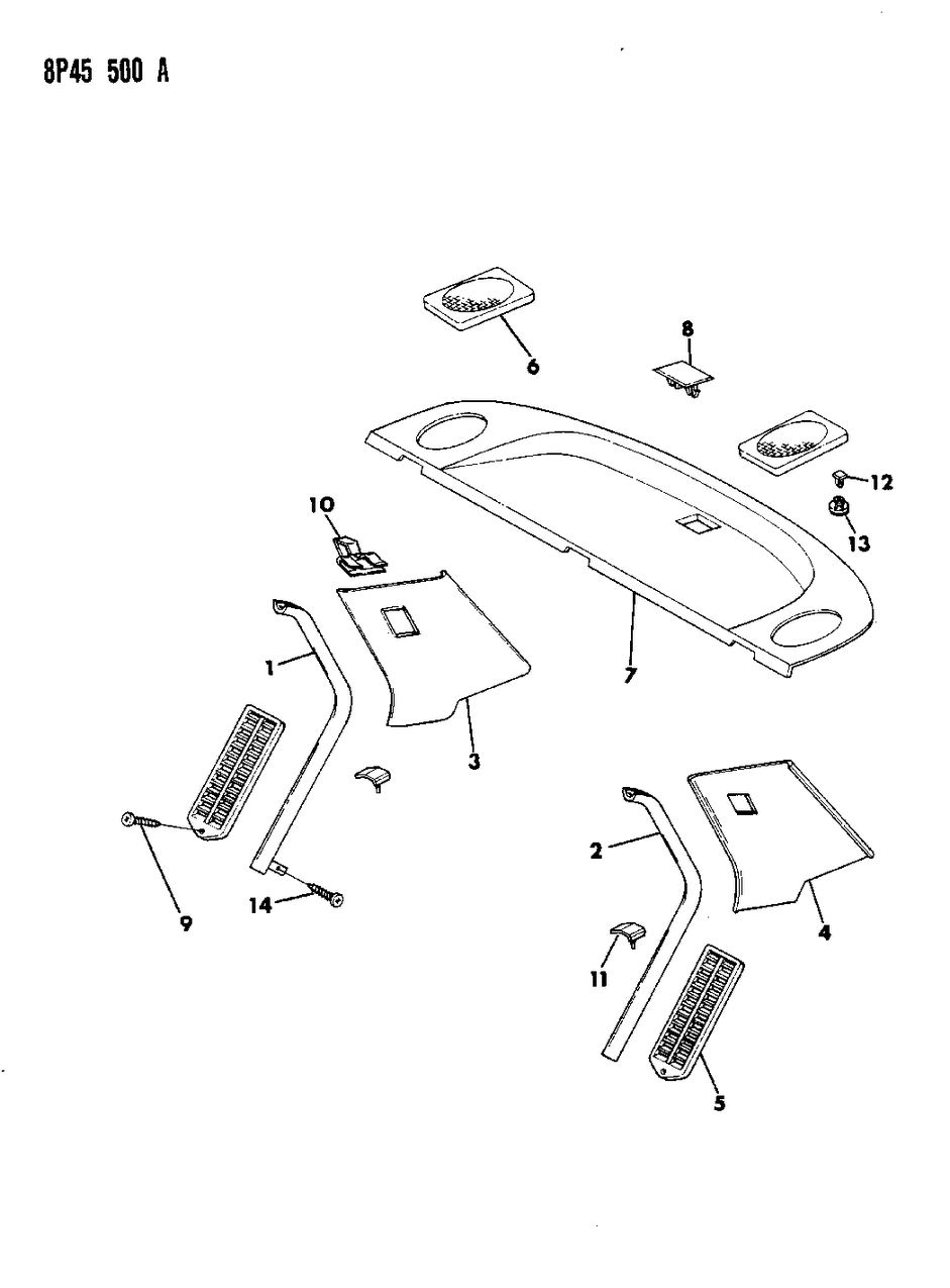 Mopar 35018354 Grille, Rear Speaker