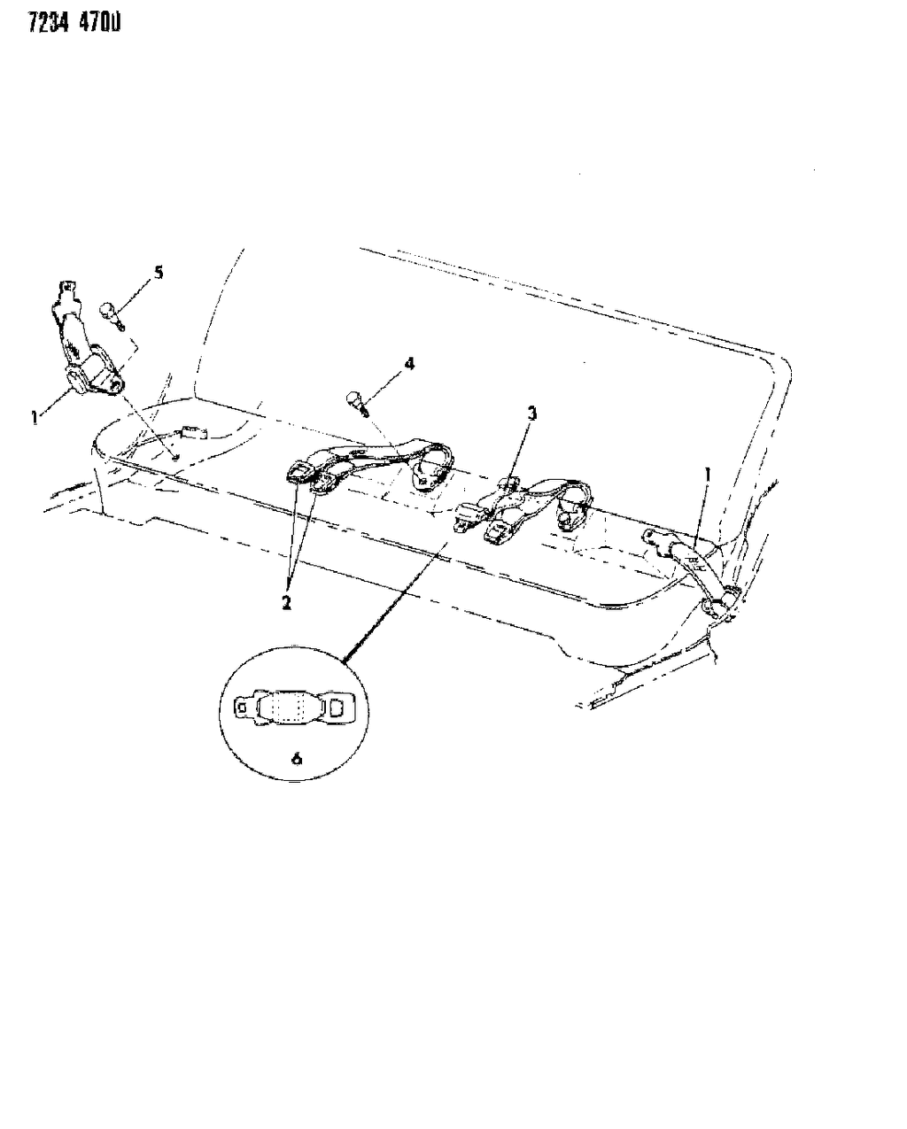 Mopar F861EE8 Belt, Rear Seat Lap Outboard Tip Half