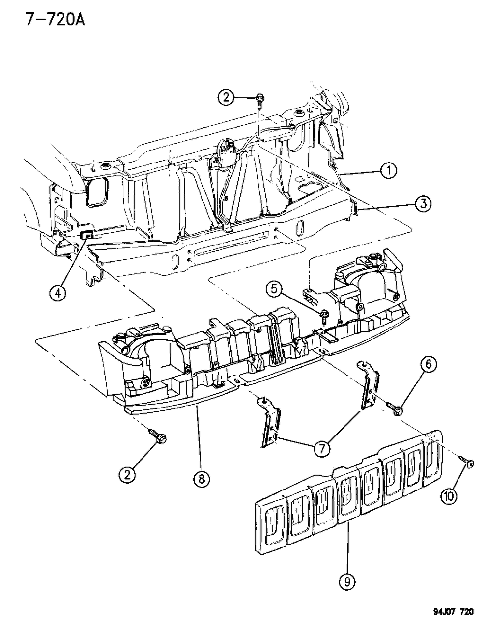 Mopar 55054628 Reinforcement, Grille Opening