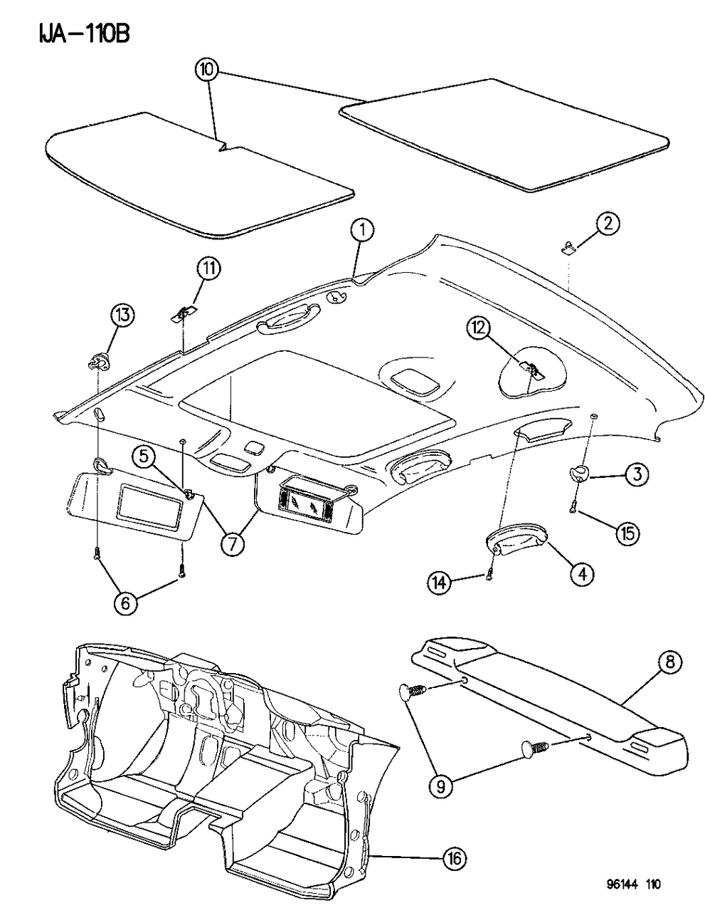 Mopar PS35SK4 Visor