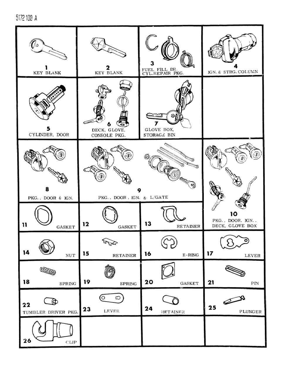 Mopar 4246793 Lock Cylinder