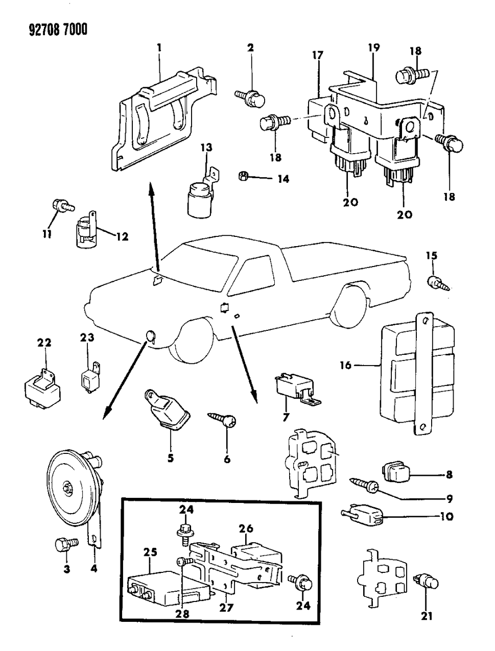 Mopar MB906017 Relay, Electric Control, V Engine