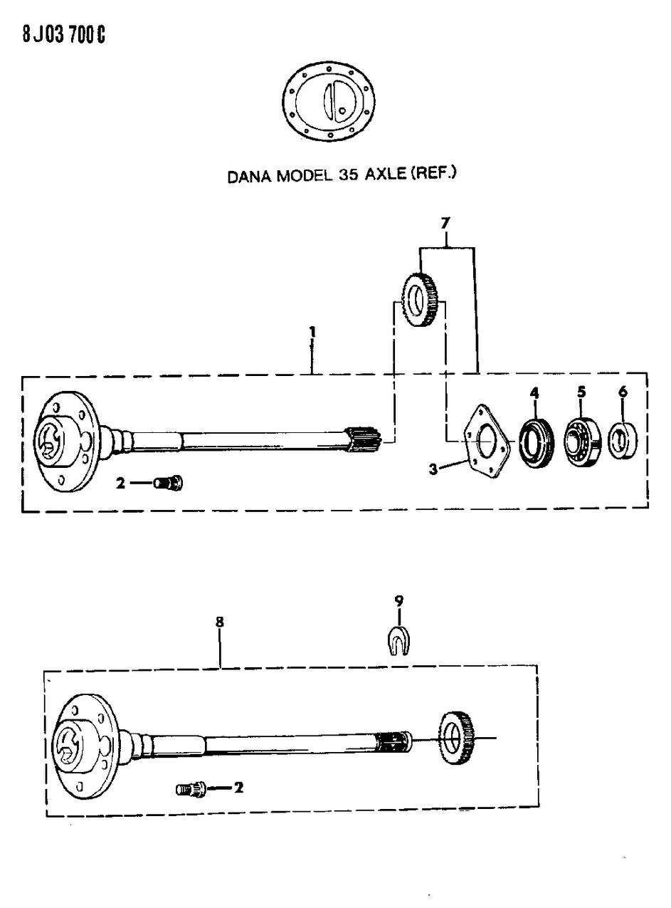 Mopar 53000477 Bearing Seal, Rear Outer