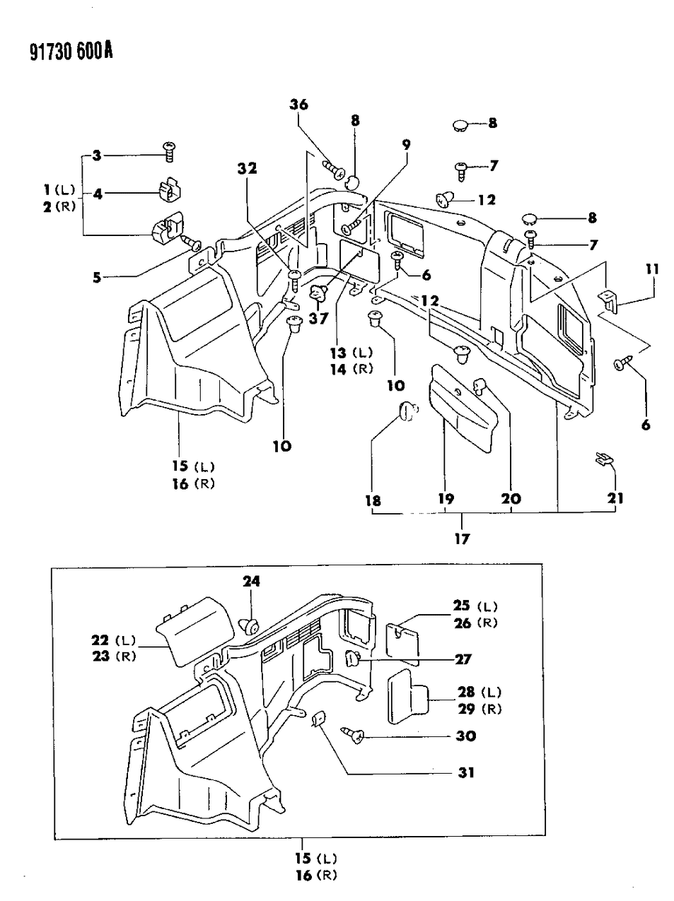 Mopar MB692952 Holder, Rear