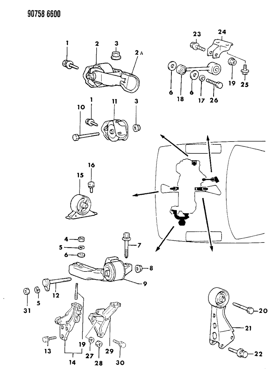 Mopar MB309695 Mount