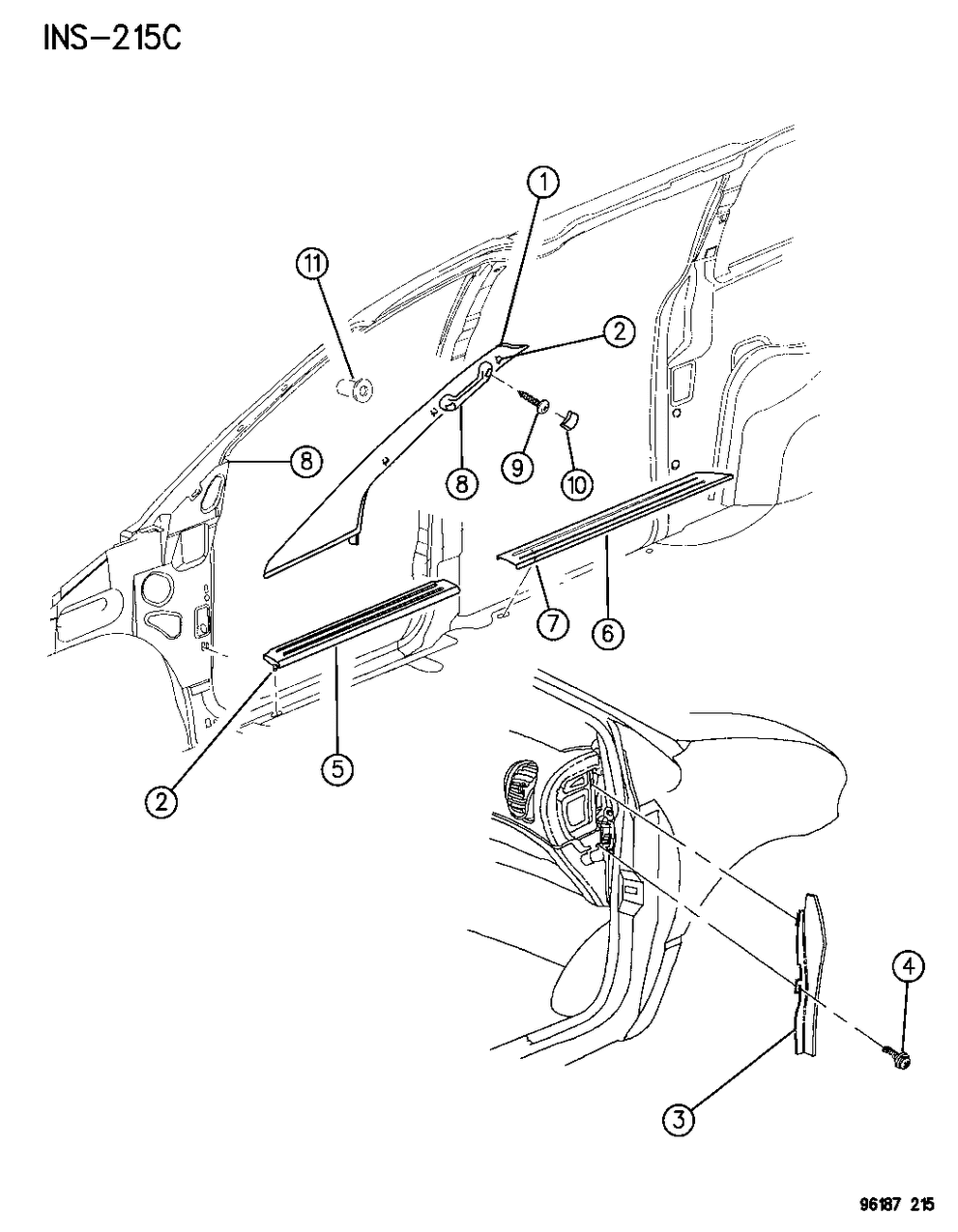 Mopar GG69SK5 Plate Front Door Scuff