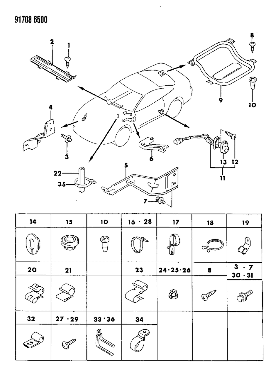 Mopar MB243269 Clip, Return Hose (After Jan. Of 86)