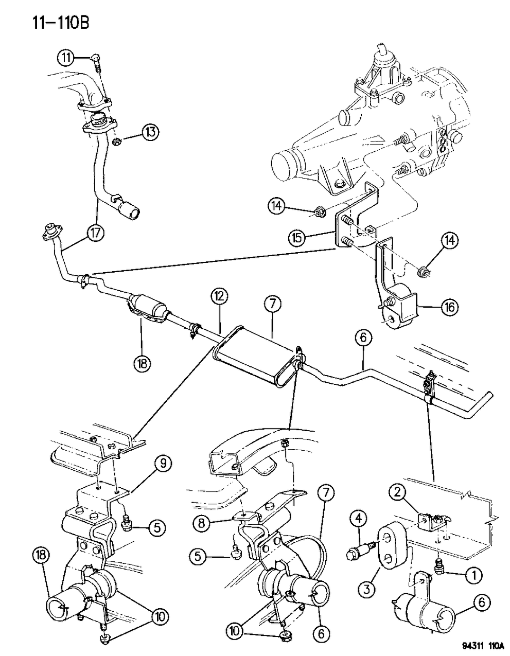 Mopar E0041595 Muffler Assembly