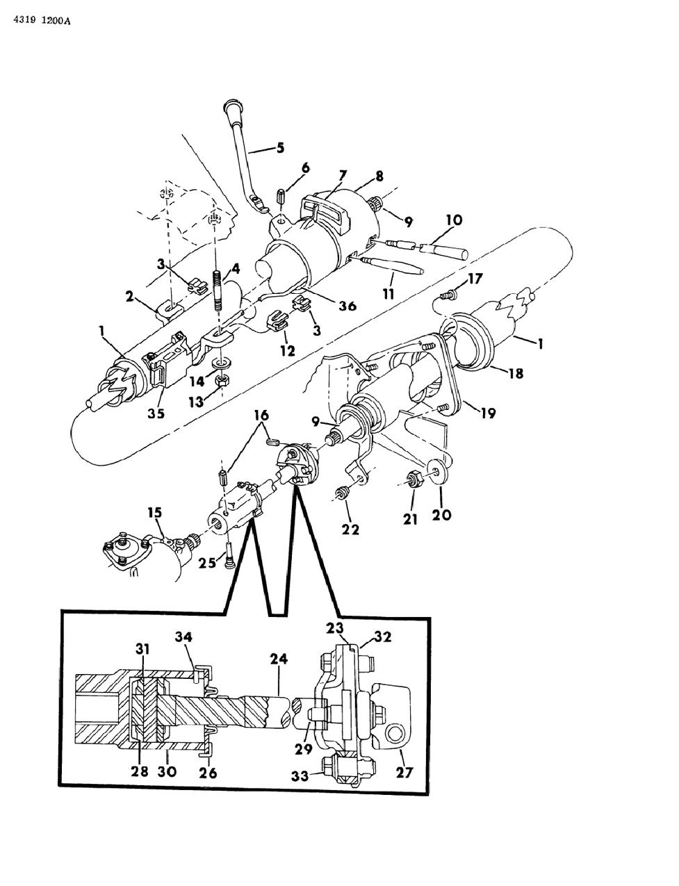 Mopar 6030999 Bolt, Power Steering Coupling Flange