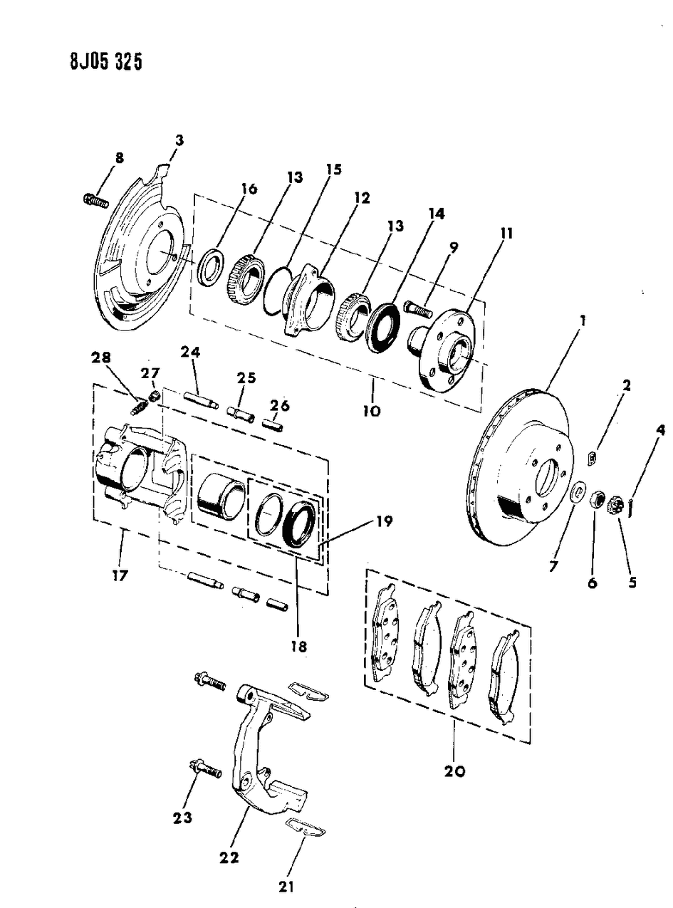 Mopar BHKH5029 Shoe, Lining, Clip And Sensor Package, Power Disc Brakes