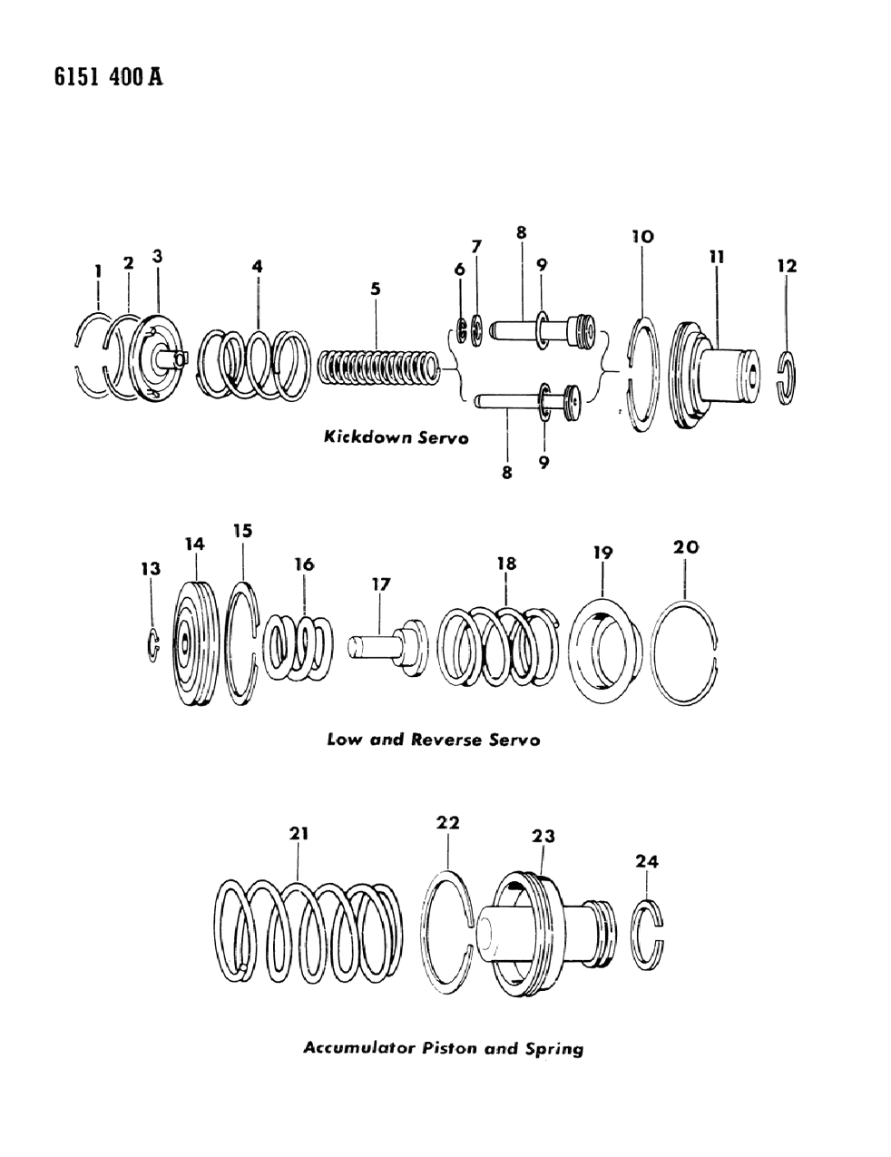Mopar 6028863 Snap Ring, Kickdown Servo Guide, 2-3/8" ID, A904