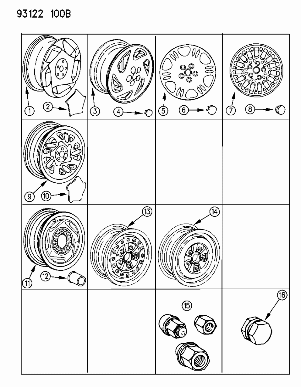 Mopar 4284991 Spare Wheel, Black