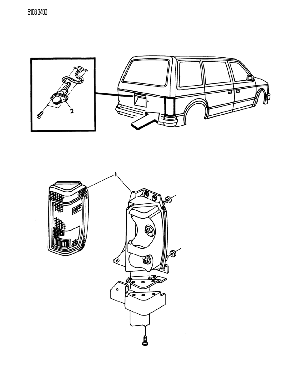 Mopar 4174869 Lamp Assembly, Lift Gate Release