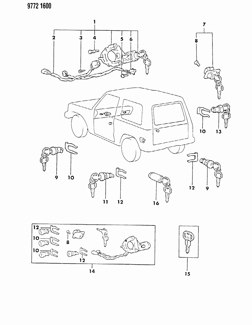 Mopar MB286482 Lock Cylinder