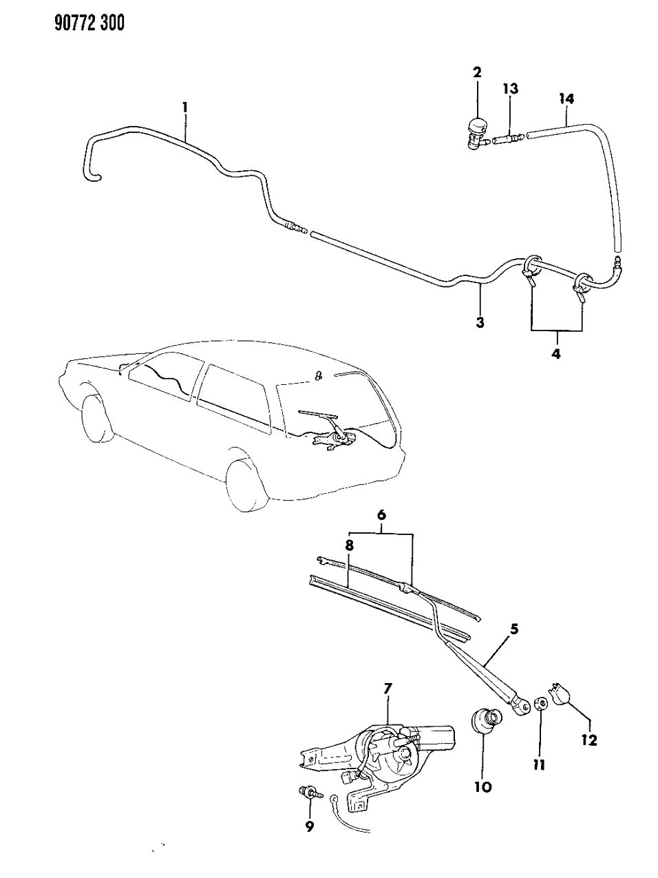Mopar MB541608 Wiper Arm
