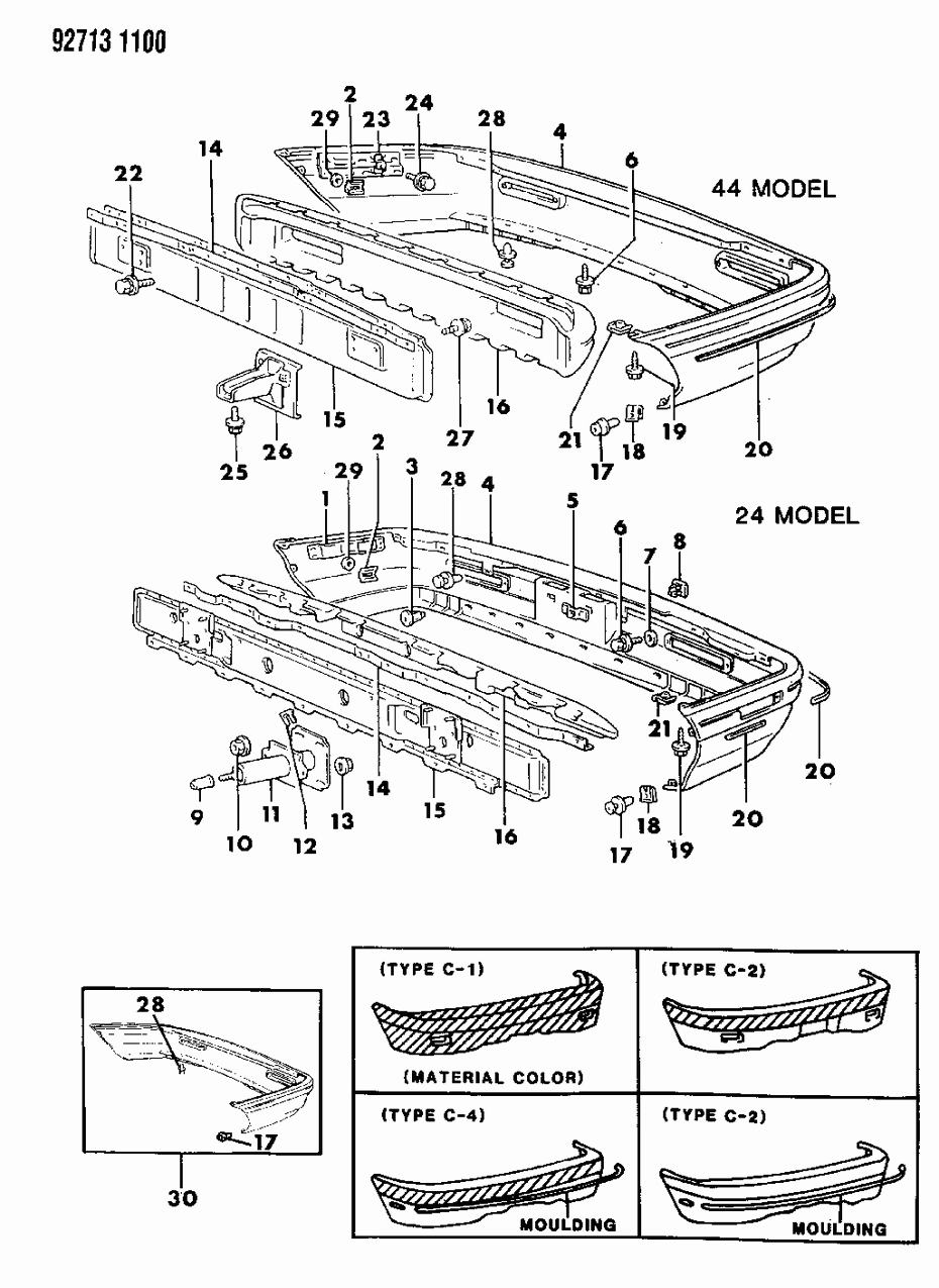 Mopar MB698163 Face Kit, White, Rear Mopar MB698163 Face Kit, White, Rear